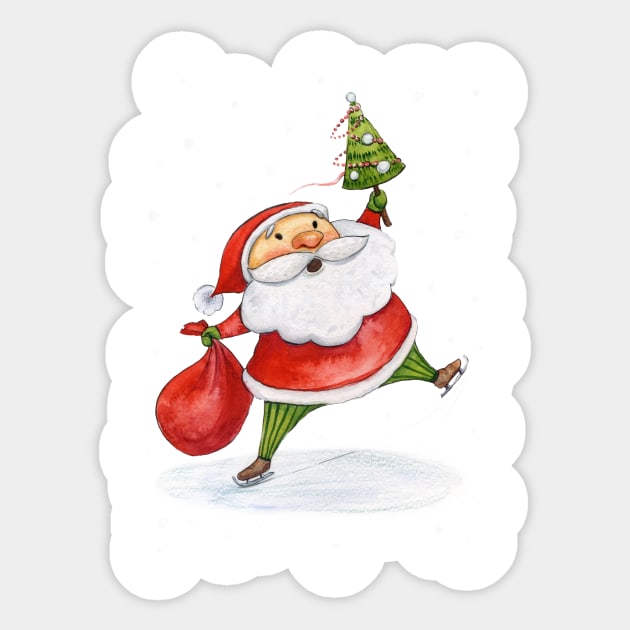 Santa Claus Cute Christmas Sticker by in_pictures